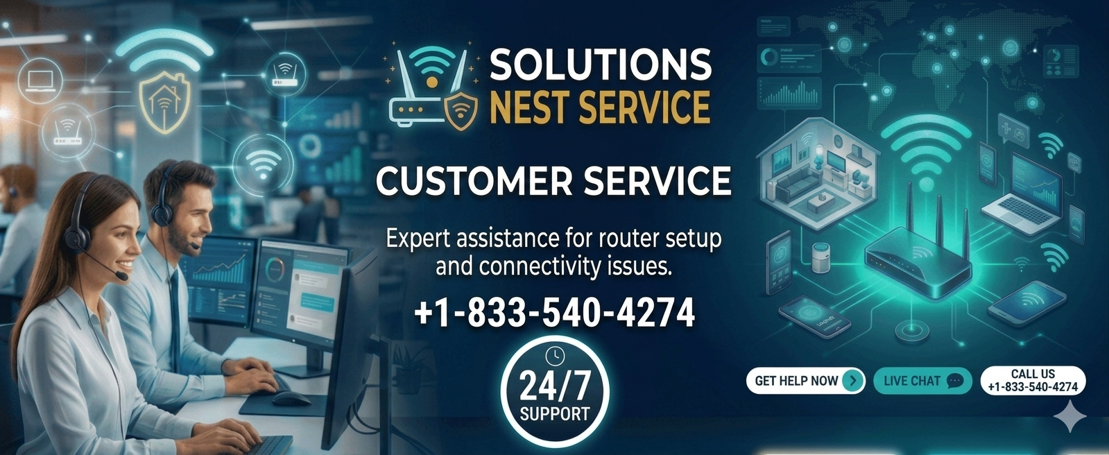 Solutions Verdict Nest customer care and  banner